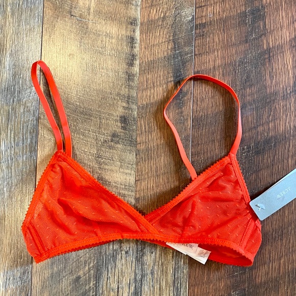 J.CREW Point D'Esprit French Bralette Orange - NWT - Picture 2 of 6